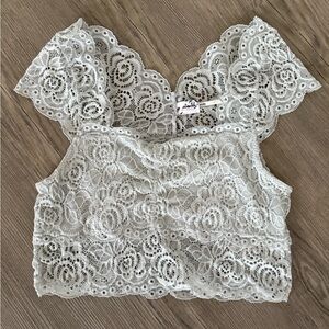 Free People Cream Lace Bralette
